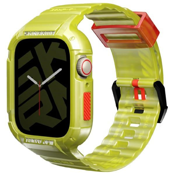 Каишка Skinarma Saido 2in1 Apple за Watch 45/44mm, неонно жълта