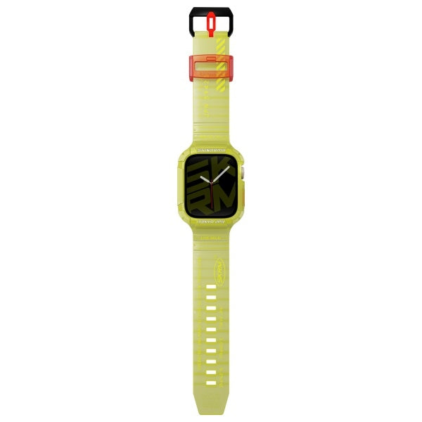 Каишка Skinarma Saido 2in1 Apple за Watch 45/44mm, неонно жълта