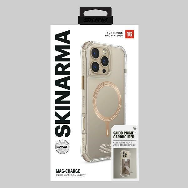 Калъф Skinarma Saido за iPhone 16 Pro 6.3" с магнитно зареждане, шампански