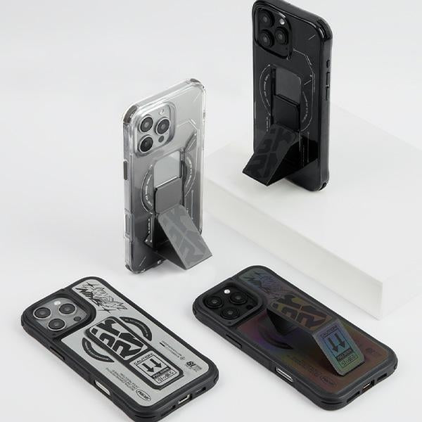 Калъф Skinarma Helio с магнитна зарядка и стойка за iPhone 16 Pro Max 6.9", черен