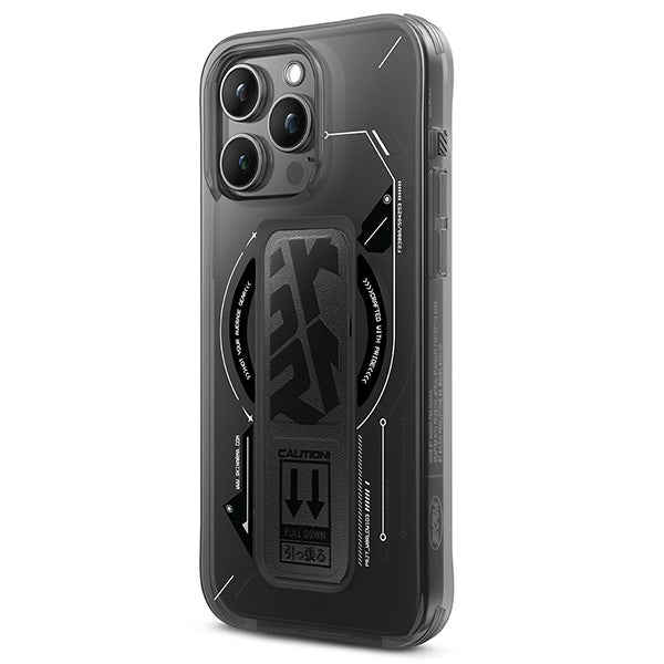 Калъф Skinarma Helio с магнитна зарядка и стойка за iPhone 16 Pro Max 6.9", черен