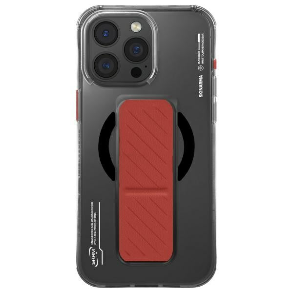 Калъф Skinarma Axon за iPhone 16 Pro 6.3" с магнитна зарядка и стойка, черен