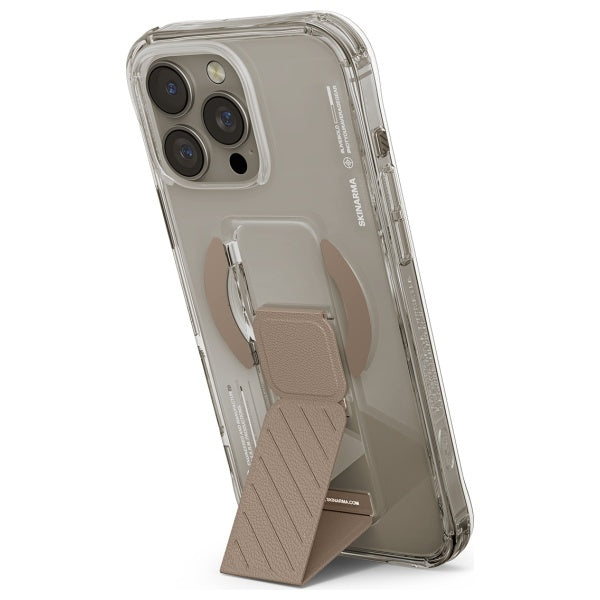 Калъф Skinarma Axon Magnetic Charging + Grip Stand за iPhone 16 Pro 6.3", шампански