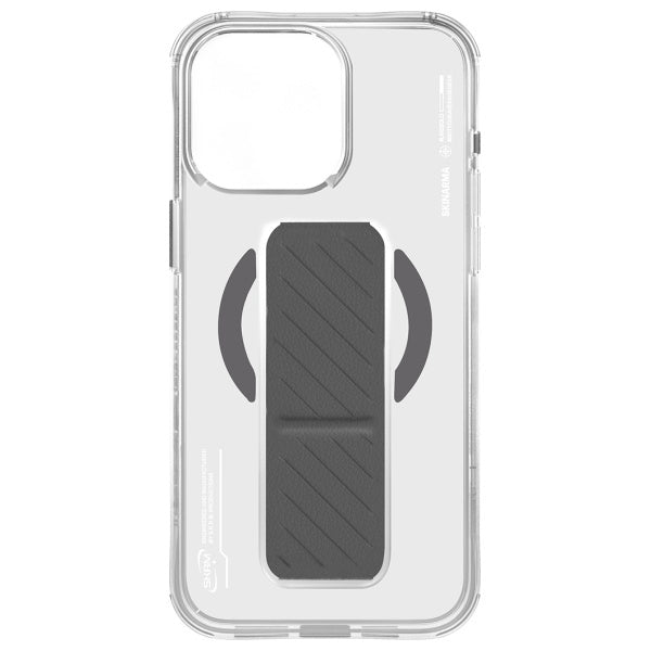 Калъф Skinarma Axon Magnetic Charging + Grip Stand за iPhone 16 Pro 6.3", титаниев