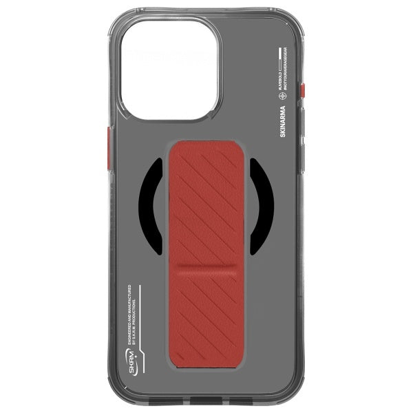 Калъф Skinarma Axon с магнитно зареждане + стойка за iPhone 16 Pro Max 6.9", черен