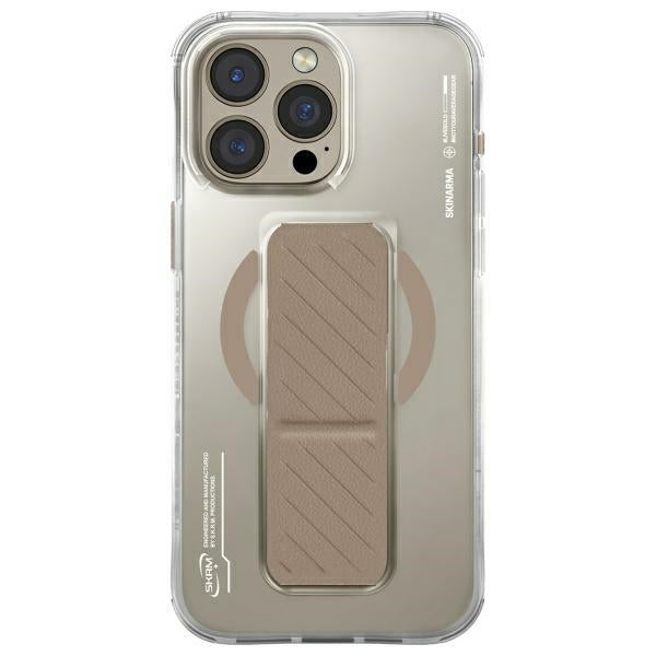 Калъф Skinarma Axon с магнитно зареждане и поставка за iPhone 16 Pro Max 6.9", шампанжа