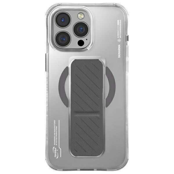 Калъф Skinarma Axon Magnetic Charging + Grip Stand за iPhone 16 Pro Max 6.9", титаниев