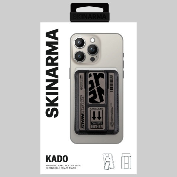 Държач със стойка Skinarma Kado Kira Kobai Wallet Mag-Charge Grip Stand, gunmetal