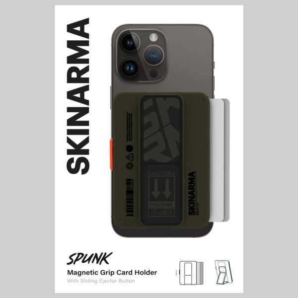 Стойка Skinarma Mirage Spunk Wallet с магнитна хватка, зелена