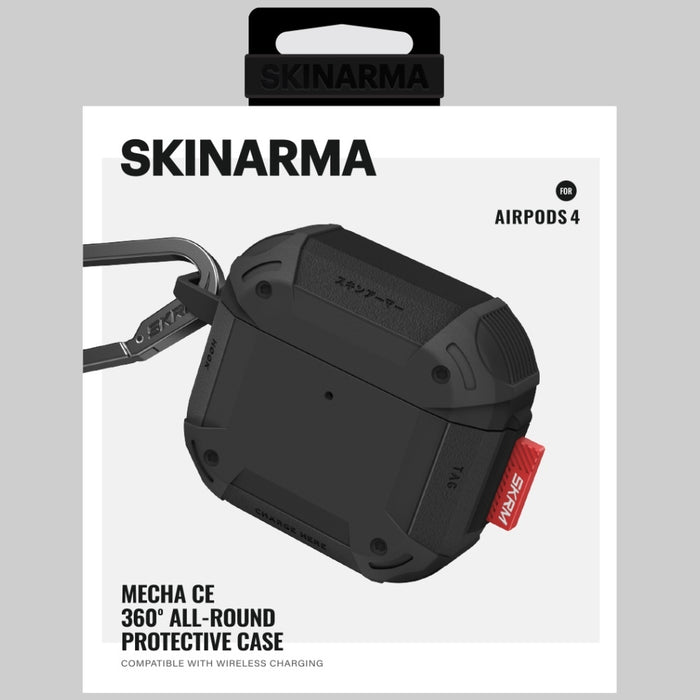 Калъф Skinarma Mecha CE за AirPods 4, черен