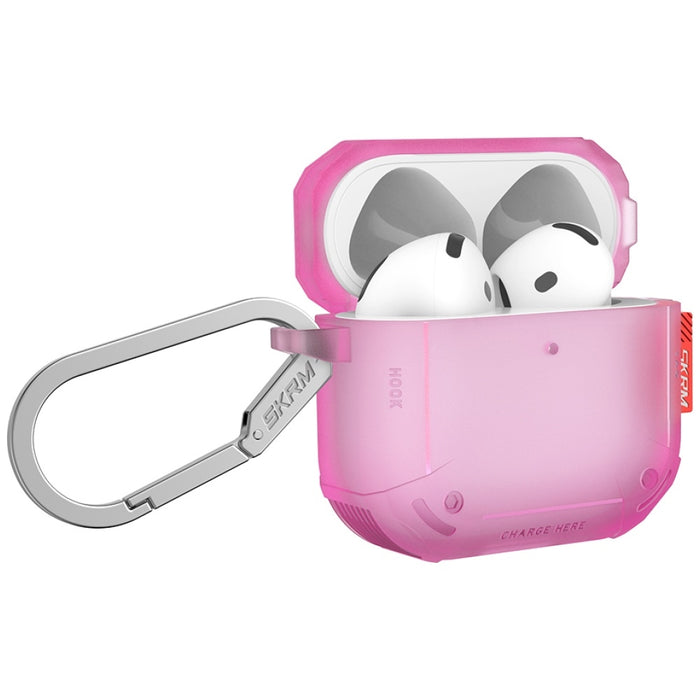 Калъф Skinarma Mecha CE за AirPods 4, фуксия