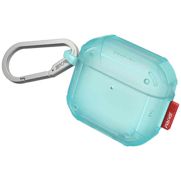 Калъф Skinarma Mecha CE за AirPods 4, тюркоаз