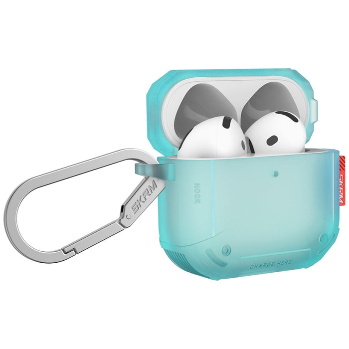 Калъф Skinarma Mecha CE за AirPods 4, тюркоаз