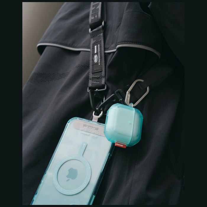 Калъф Skinarma Mecha CE за AirPods 4, тюркоаз