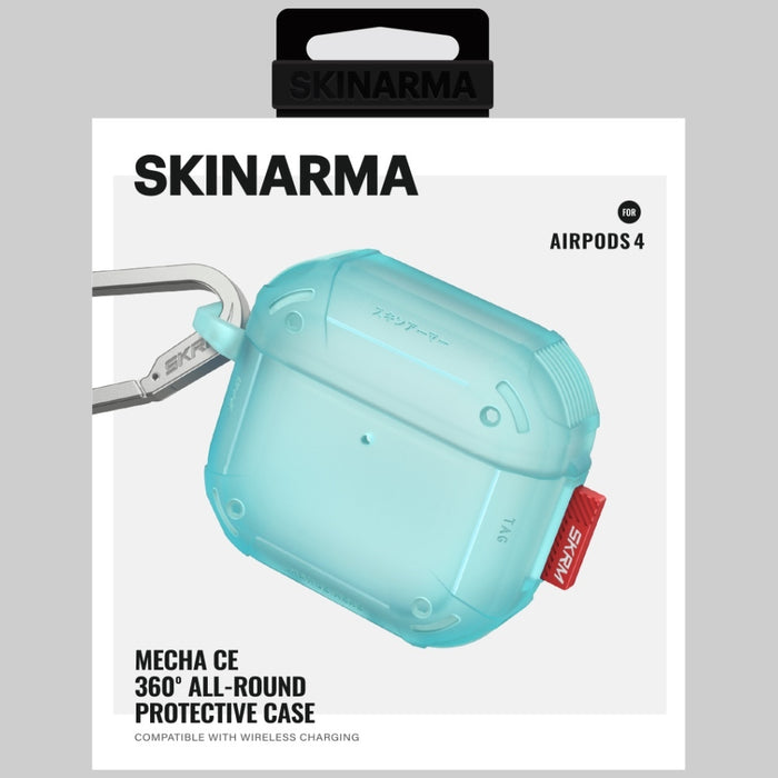 Калъф Skinarma Mecha CE за AirPods 4, тюркоаз