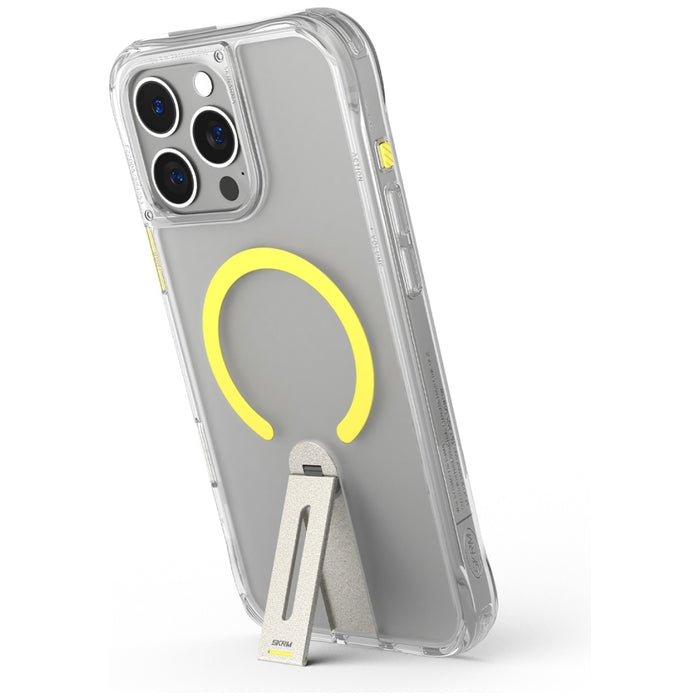 Калъф Skinarma Helix за iPhone 16 Pro Max с магнитно зареждане и 360° стойка, прозрачен
