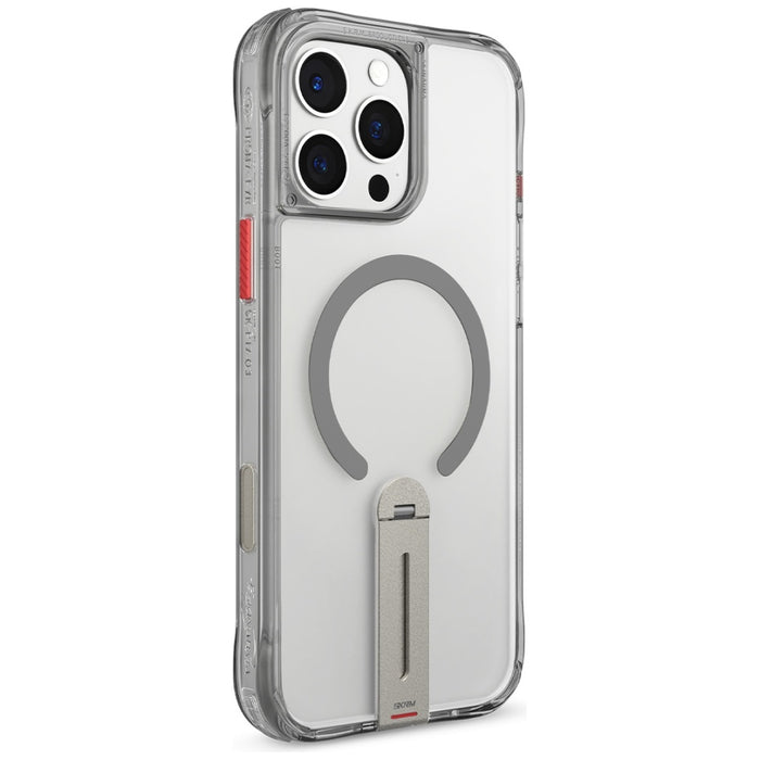 Калъф Skinarma Helix с магнитно зареждане и въртяща се стойка 360° за iPhone 16 Pro Max, титаниум