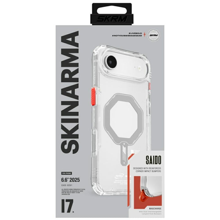 Калъф Skinarma Saido със магнитно зареждане за iPhone Air, прозрачен