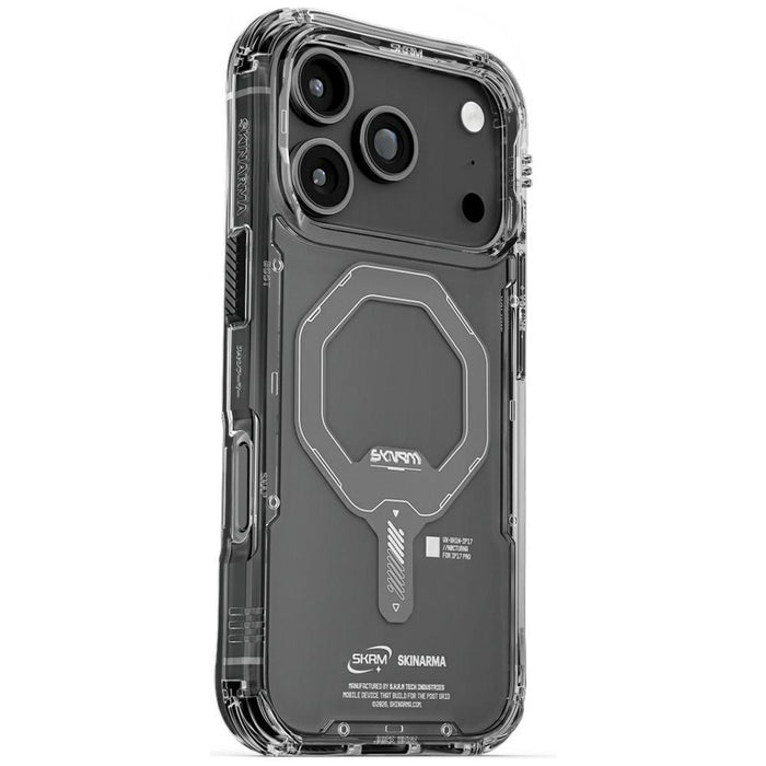 Калъф Skinarma Saido Magnetic Charging за iPhone 17 Pro, графитен