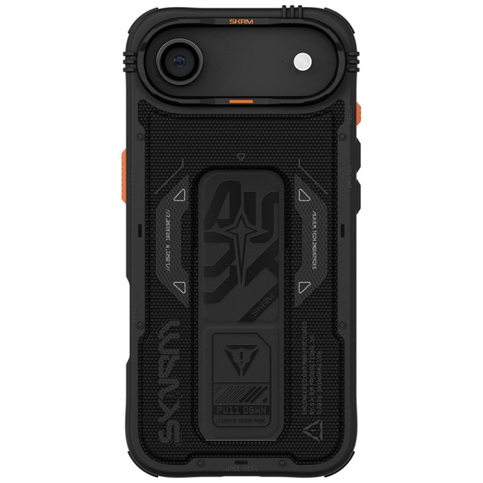 Калъф Skinarma Phantom за iPhone Air, черен, с магнитно зареждане и поставка за хват