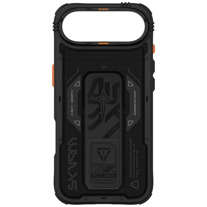 Калъф Skinarma Phantom за iPhone Air, черен, с магнитно зареждане и поставка за хват