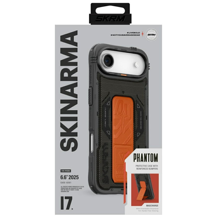 Калъф Skinarma Phantom за iPhone Air, olivkowy с магнитна зарядка и стойка за хванане