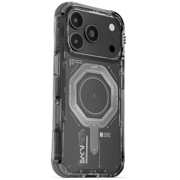 Калъф Skinarma Magma Magnetic Charging за iPhone 17 Pro, графитен