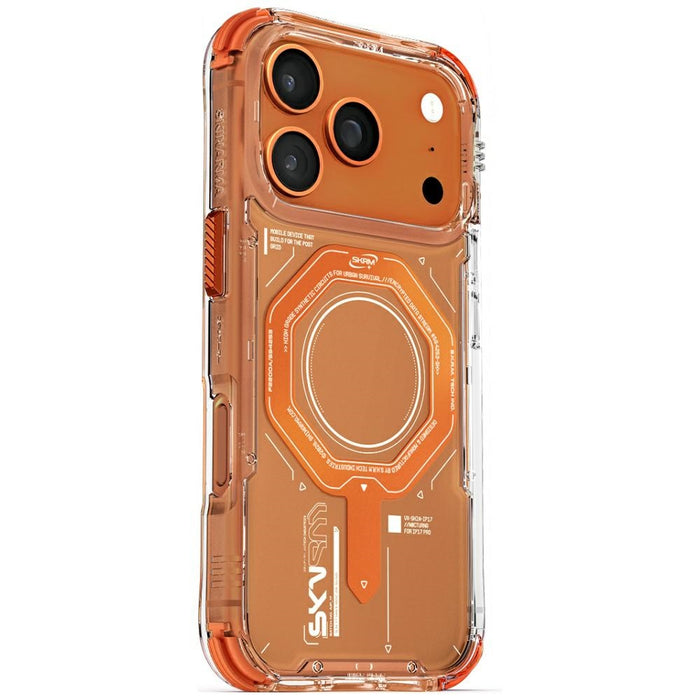 Калъф Skinarma Magma Magnetic Charging за iPhone 17 Pro, оранжев