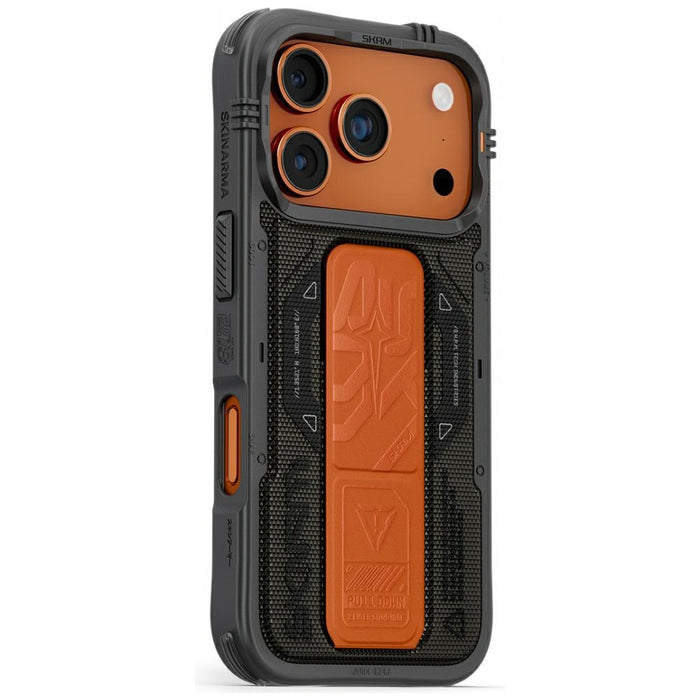 Калъф Skinarma Phantom за iPhone 17 Pro, магнитно зареждане + поставка за хват, маслинен