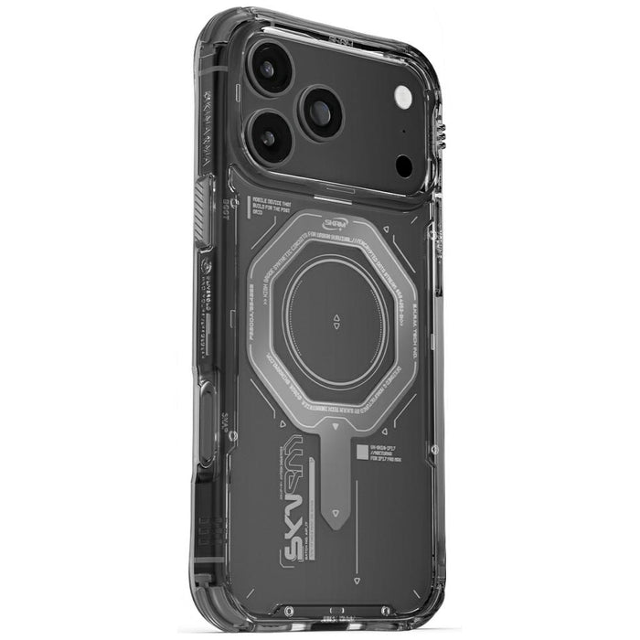 Калъф Skinarma Magma Magnetic Charging за iPhone 17 Pro Max, графитен