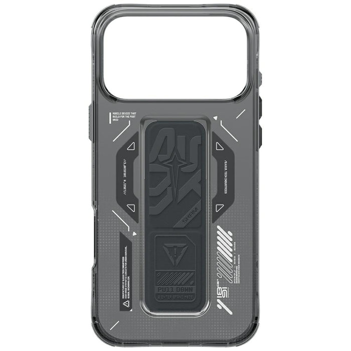 Калъф Skinarma Helio с Magnetic Charging + Grip Stand за iPhone 17 Pro Max, графитен