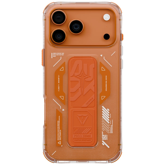 Калъф Skinarma Helio за iPhone 17 Pro Max, магнитно зареждане + поставка за хват, оранжев