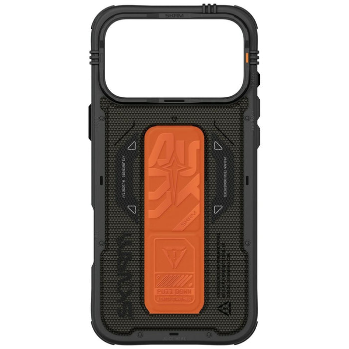 Калъф Skinarma Phantom Magnetic Charging + Grip Stand за iPhone 17 Pro Max, маслинозелен