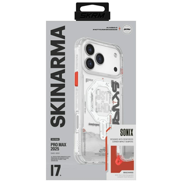 Калъф Skinarma Sonix Magnetic Charging за iPhone 17 Pro Max, прозрачен