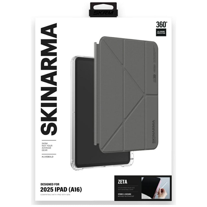 Калъф Skinarma Zeta за iPad 11" A16 (2025) / iPad 10.9" 10 gen. (2022), сив