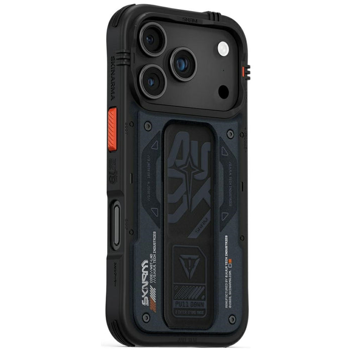 Калъф Skinarma Aegis с магнитно зареждане и стойка за iPhone 17 Pro, син