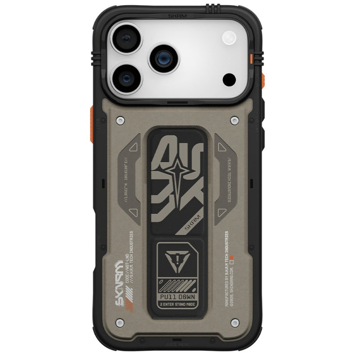 Калъф Skinarma Aegis за iPhone 17 Pro Max с магнитно зареждане + стойка, сив