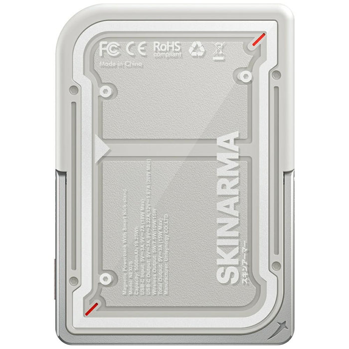 Powerbank Skinarma Nexus Mecha Magnetic Kick-Stand 20W PD MagSafe, светлосив