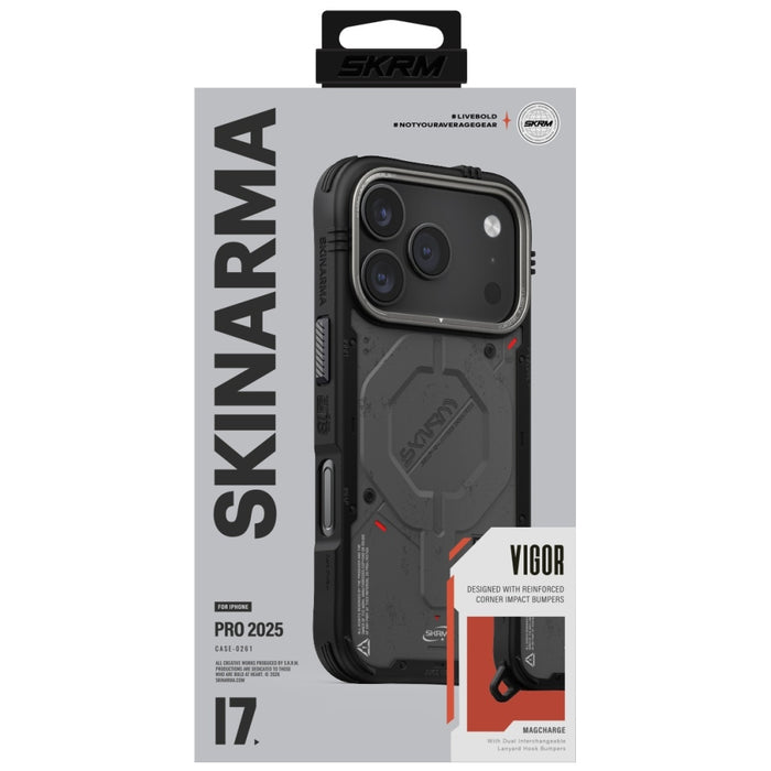 Калъф Skinarma Vigor MagSafe за iPhone 17 Pro, графитен