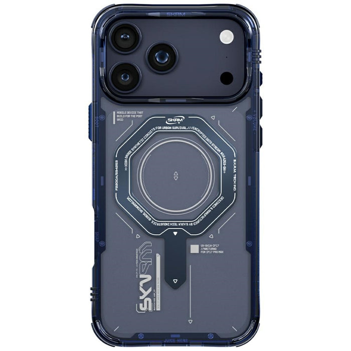 Калъф Skinarma Magma Magnetic Charging за iPhone 17 Pro, синьо
