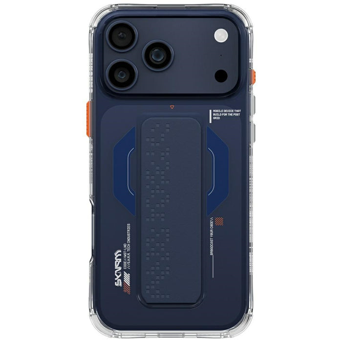 Калъф Skinarma Haxa за iPhone 17 Pro Max с магнитно зареждане и подставка, син