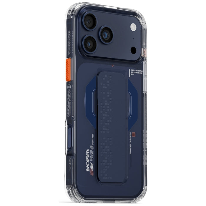 Калъф Skinarma Haxa за iPhone 17 Pro Max с магнитно зареждане и подставка, син