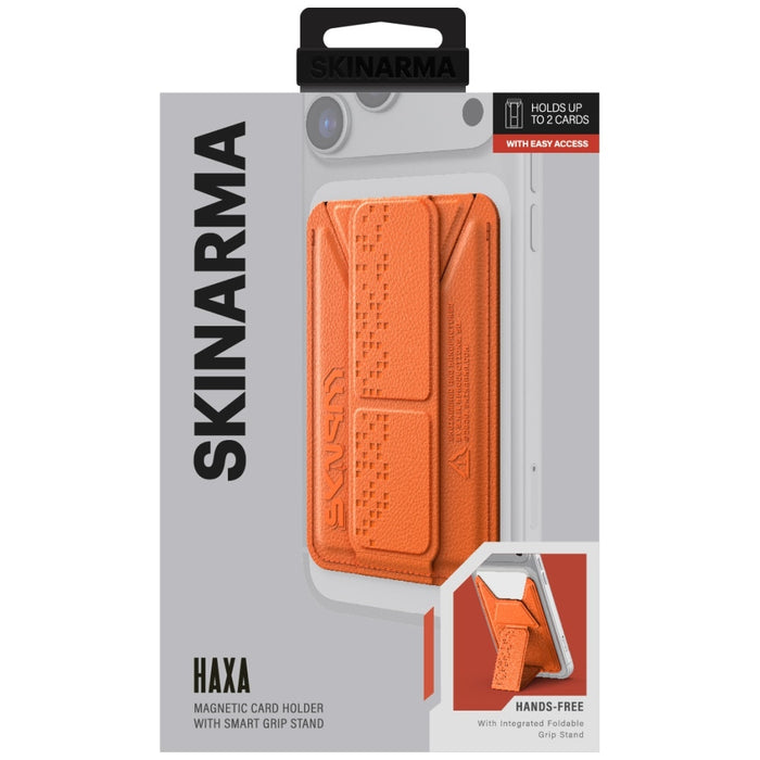 Держач Skinarma Kado Haxa Magnetic Cardholder Grip Stand, оранжев