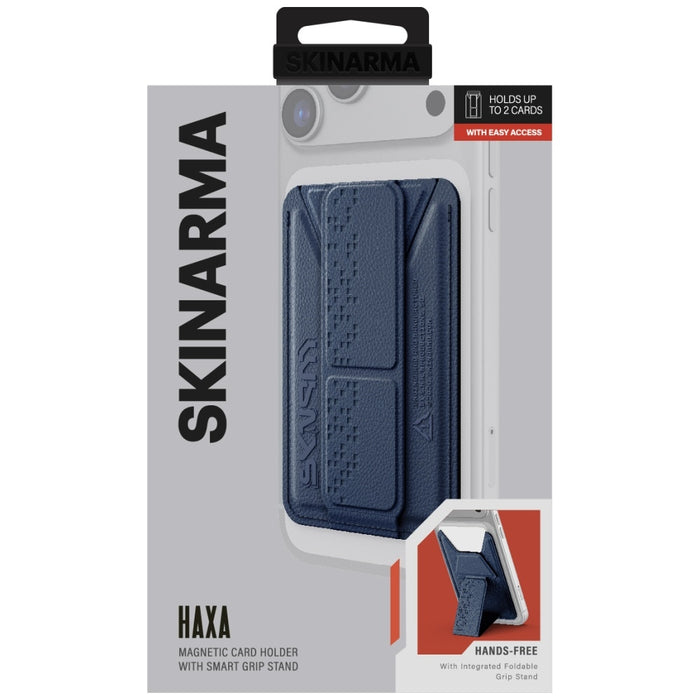 Магнитна держка Skinarma Kado Haxa за карти с поставка, синя