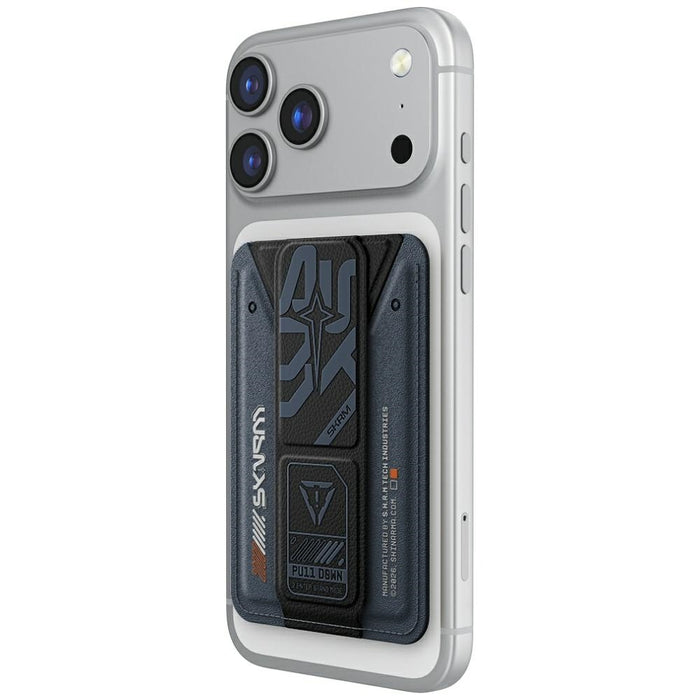 Магнитна поставка Skinarma Kado Aegis Cardholder Grip Stand за портфейл, тъмносиня