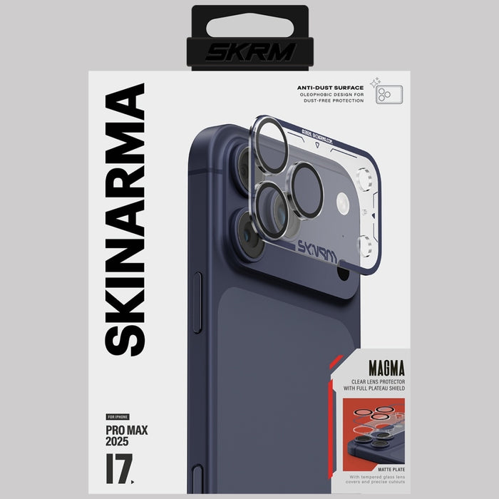Защитно фолио Skinarma Magma Full Matte за обектив на камера за iPhone 17 Pro Max, синьо