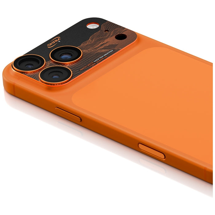 Защитно фолио Skinarma Sonix Full Aluminium за обектив на iPhone 17 Pro Max, оранжево