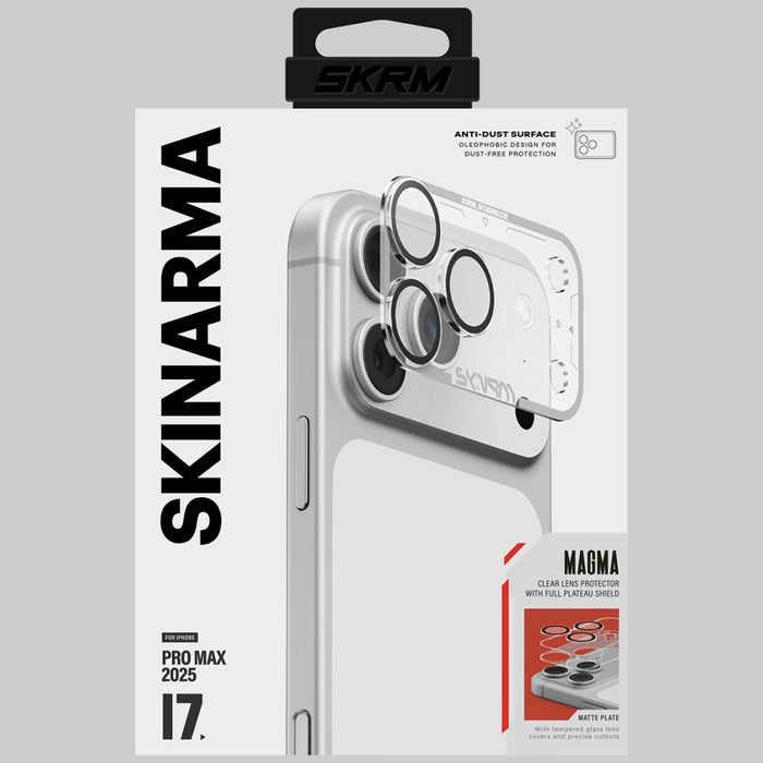 Защитно фолио Skinarma Magma Full Matte за обектив на камерата iPhone 17 Pro Max, сиво