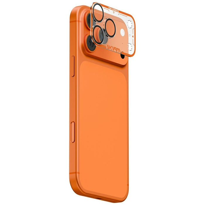 Защитно фолио Skinarma Magma Full Matte за обектив на камера за iPhone 17 Pro Max, оранжево