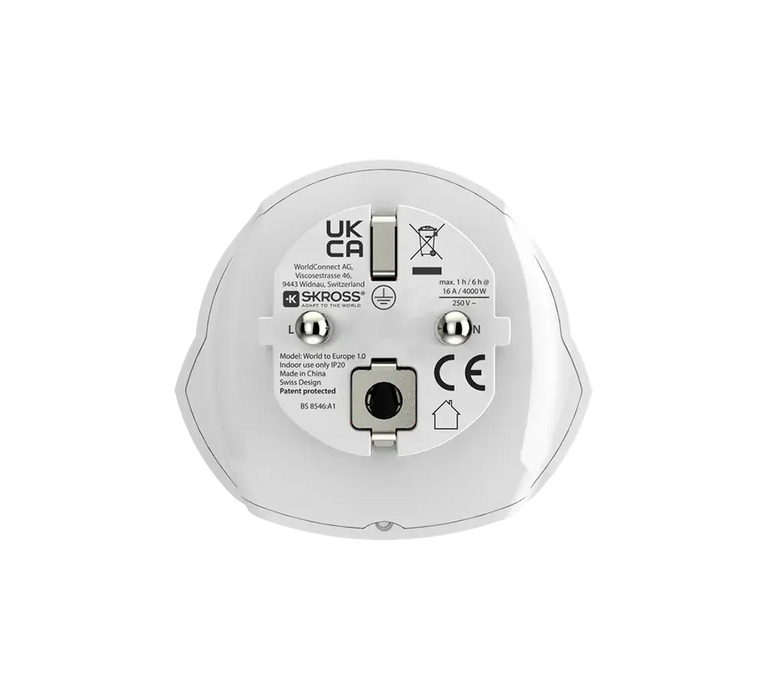 Skross адаптер 220V UK/US/World  към EU
